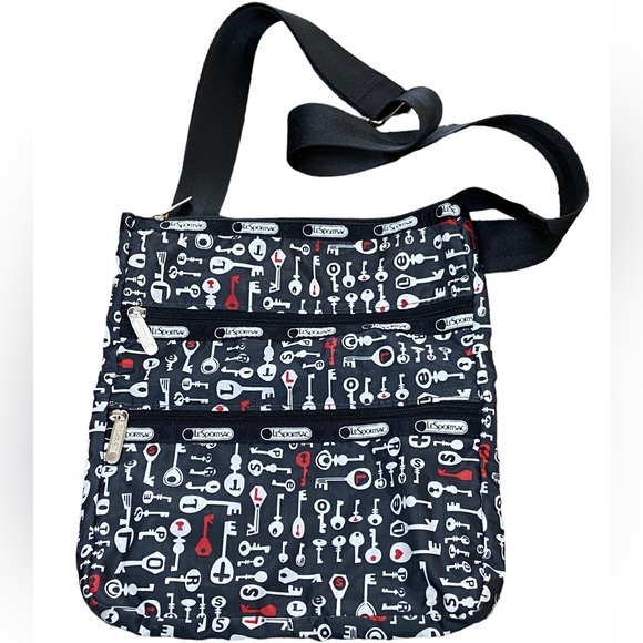 Le Sport Bags Vintage Black White Le Sport Sac Keys 98s Messenger
